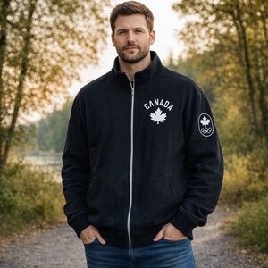 Team Canada Olympic Jacket XXL Hudson’s Bay Canada Maple Leaf Full Zip